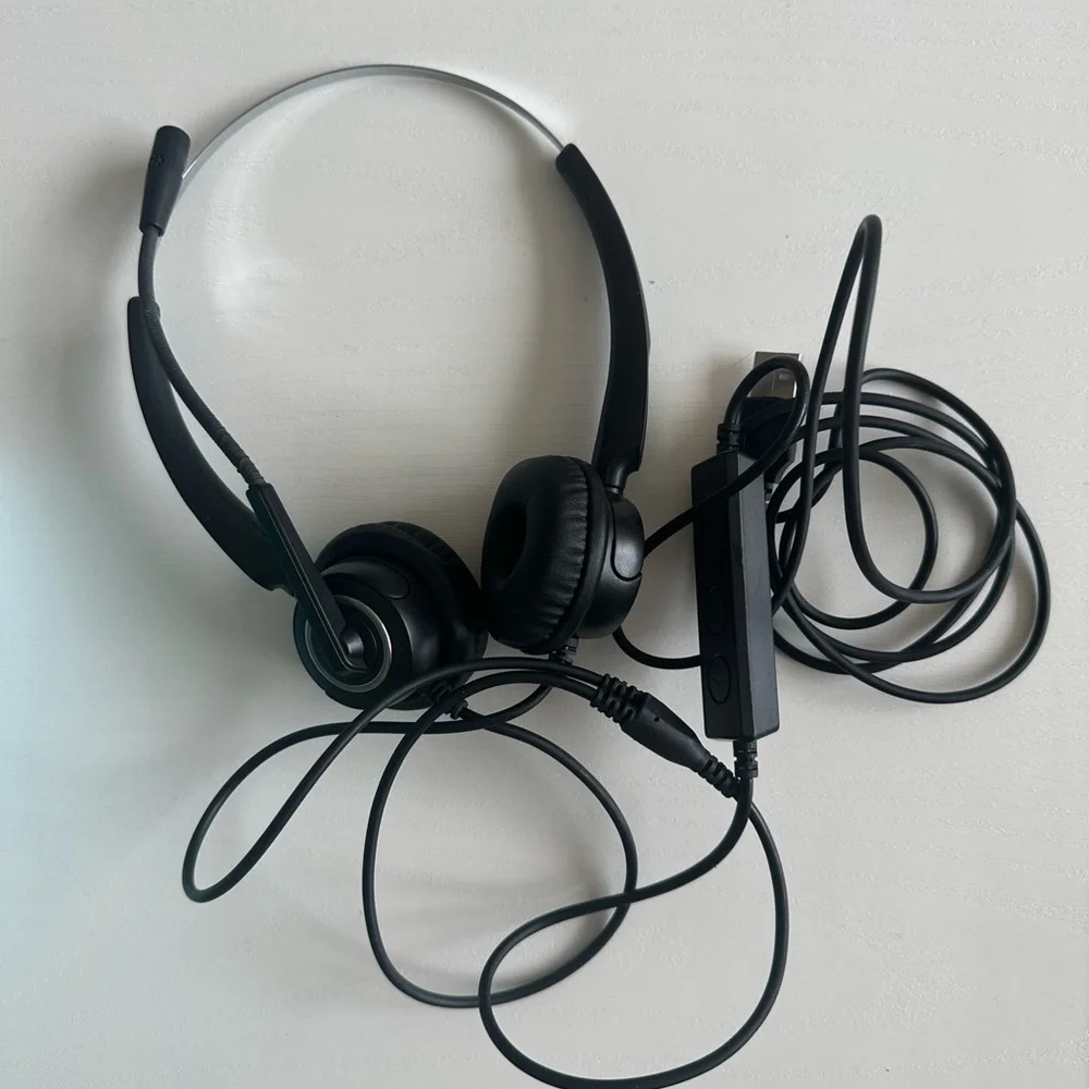 Wired Over-Ear Headset with Inline Controls - Black